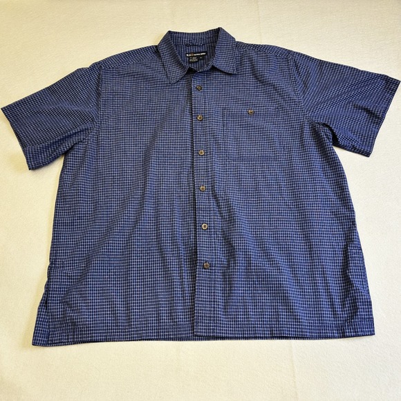5.11 Tactical Series Shirt Mens XL Snap Close Blue Plaid Short Sleeve Work Top - Picture 1 of 9